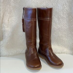 Elephantito Brown Leather Knee-High Boots